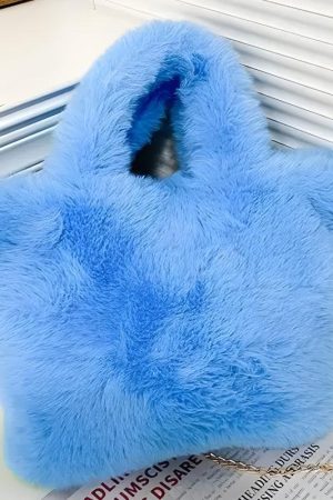 White Clouds & Blue Sky Fluffy Bag