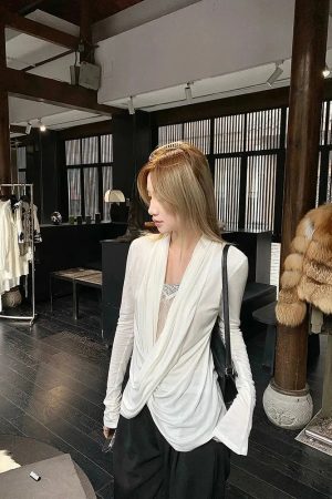 Wrap Lace Blouse