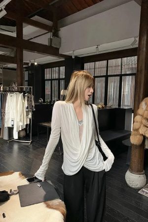 Wrap Lace Blouse