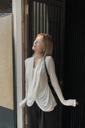 Wrap Lace Blouse