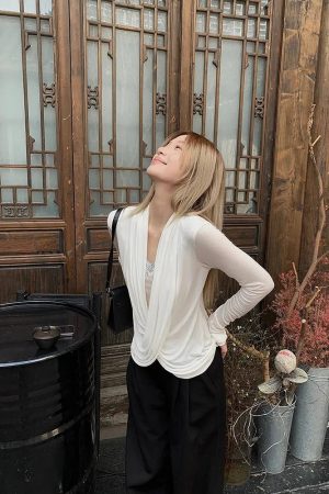 Wrap Lace Blouse