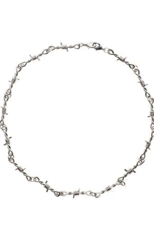 Y2K Barbed Wire Necklace