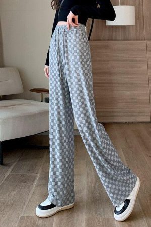 Y2K Checkered Sweatpants