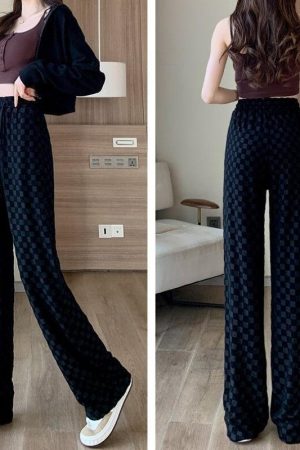 Y2K Checkered Sweatpants