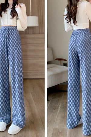 Y2K Checkered Sweatpants