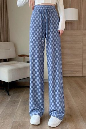 Y2K Checkered Sweatpants