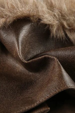 Y2K Faux Fur Mini Skirt