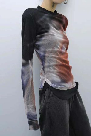 Y2K Grunge Tie Dye Top