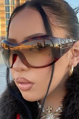 Y2K Oversized Shield Sunglasses