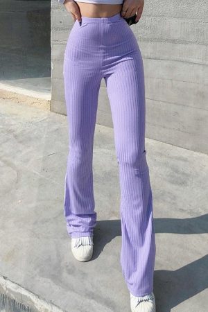 Y2K Slim Fit Flared Pants