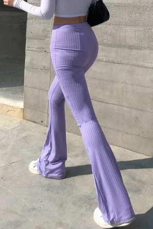 Y2K Slim Fit Flared Pants