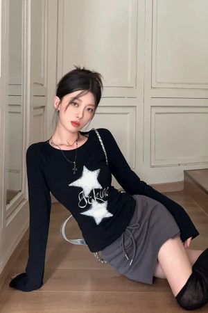 Y2K Star Basic Top