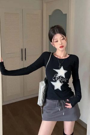 Y2K Star Basic Top