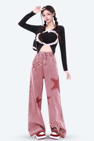Y2K Star Denim Jeans
