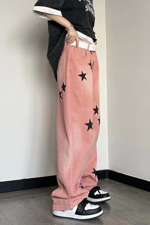 Y2K Star Printed Jeans