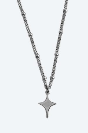 Y2K Star Silver Necklace