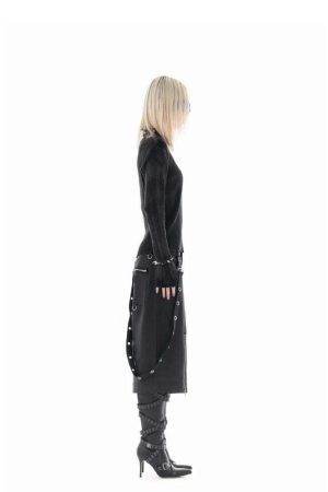 Y2K Star Tall Long Sleeve Corduroy Sweater