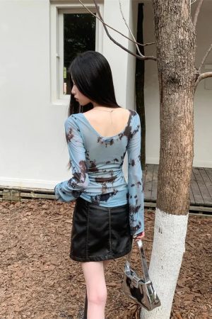 Y2K Tie Dye Sheer Tee