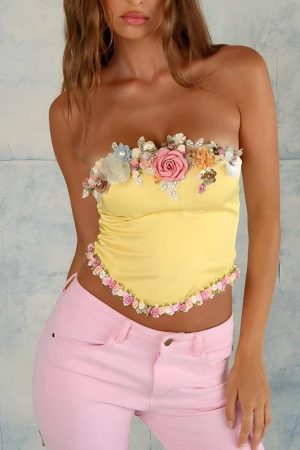 Yellow Corset Top